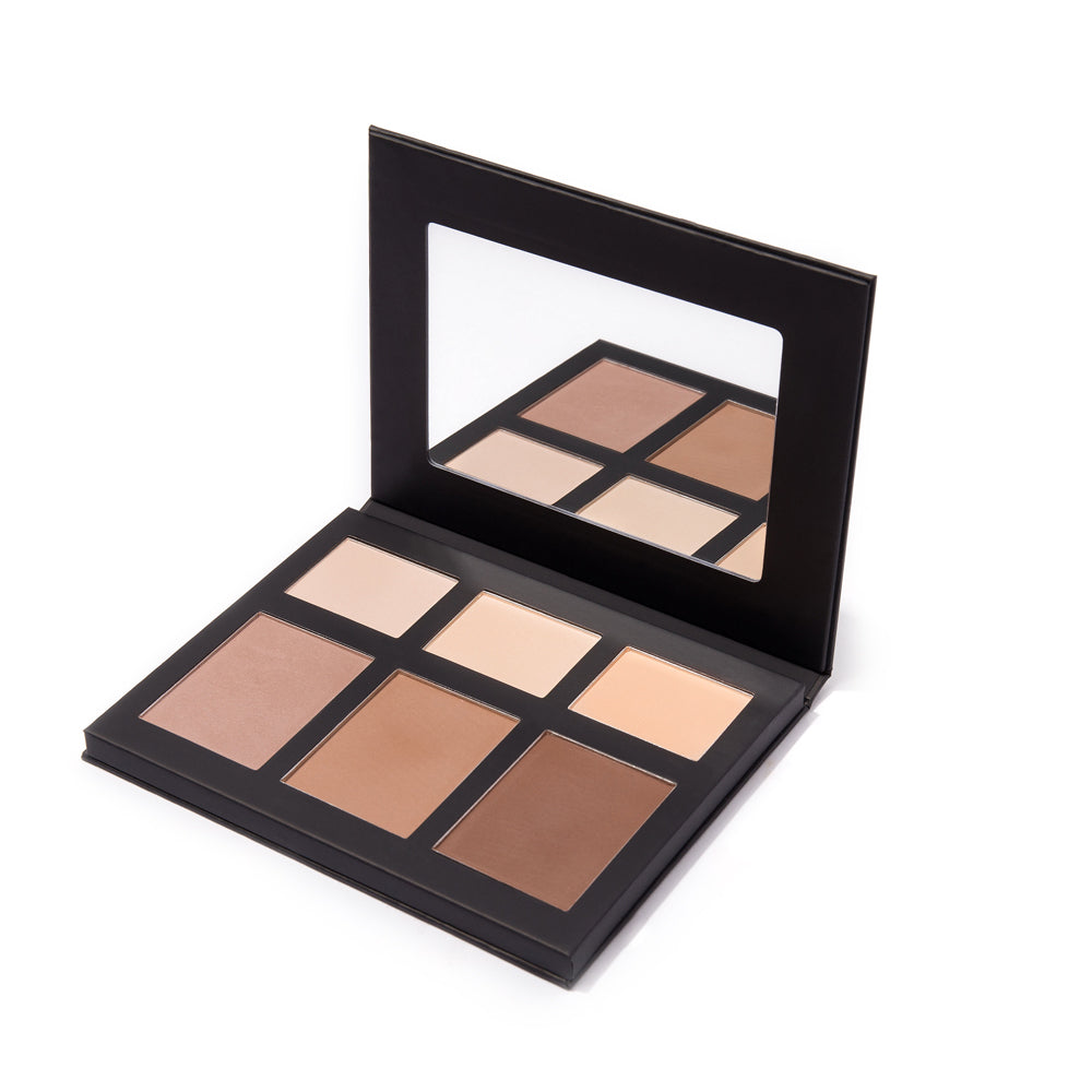 Matte highlight and contour palette