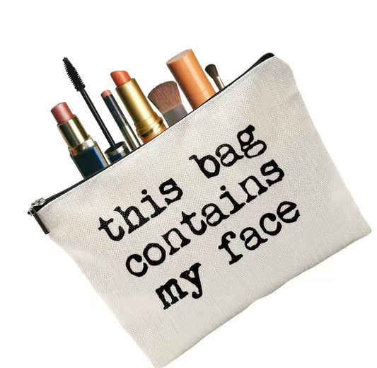 This Bag Contains my face cosmetic bag