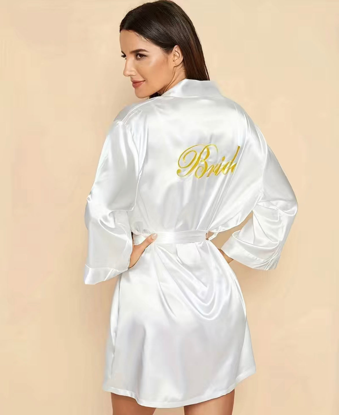 Embroidered bride robe